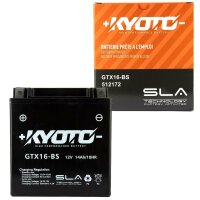 Batterie passend f&uuml;r SUZUKI LT-A 500 FK 2 Vinson ab Bj 02 (YTX16-BS-1)