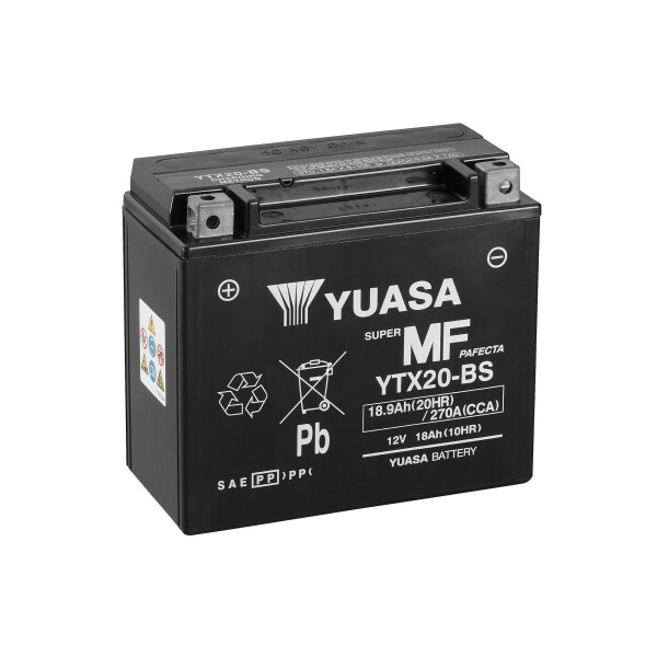 YUASA Batterie (bef&uuml;llt, ready-to-use) passend f&uuml;r ARCTIC CAT Mountain Cat 600 500ccm Bj 02-04 (YTX20-BS)