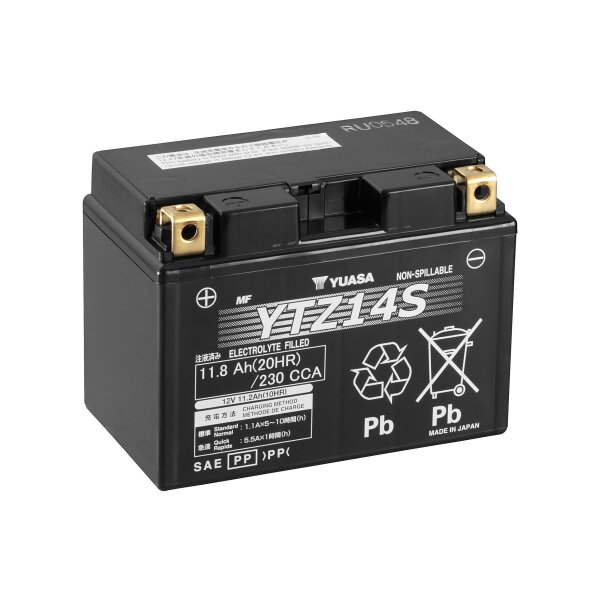 YUASA Batterie f&uuml;r HONDA Crosstourer 1200ccm Bj 12-17 (YTZ14S)