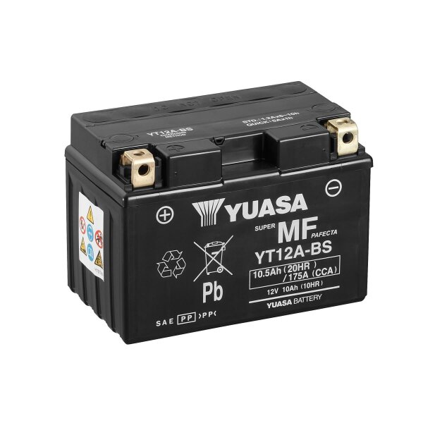 YUASA Batterie (bef&uuml;llt, ready-to-use) passend f&uuml;r APRILIA Tuono V4 1100ccm Bj 15 (YT12A-BS)