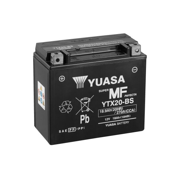 YUASA Batterie (bef&uuml;llt, ready-to-use) passend f&uuml;r BUELL RR 1000 1000ccm Bj 87 (YTX20-BS)