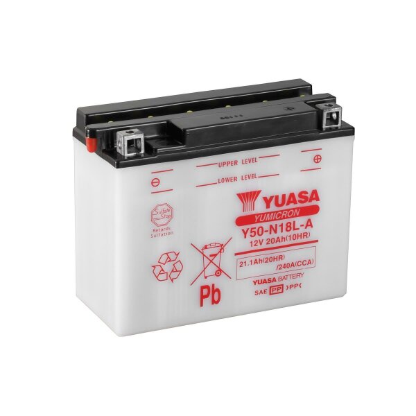 YUASA Batterie passend f&uuml;r YAMAHA VX600DX Vmax 600 Deluxe Bj 99-01