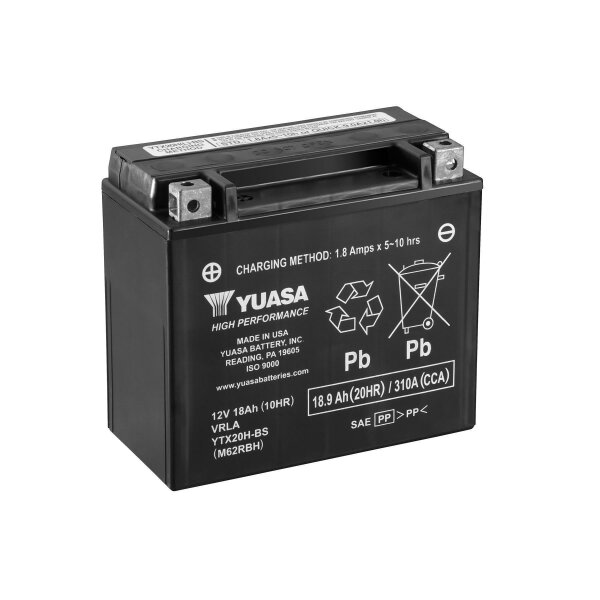 YUASA Batterie (bef&uuml;llt, ready-to-use) passend f&uuml;r ARCTIC CAT Mountain Cat 500ccm Bj 01 (YTX20H-BS)