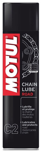 Kettenspray Motul C2+ 400ml MC Care Chain Lube Road plus wei&szlig; PTFE