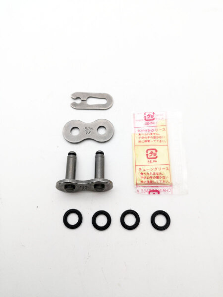 DID Kettenschloss Clipschloss 525VX doppelt verstärkt X-Ring Stahlfarben