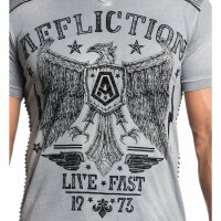 AFFLICTION T-Shirt TRIED &amp; TRUE silber Gr&ouml;&szlig;e 48 (S)