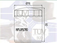 Ölfilter Hiflo HF170 schwarz Harley Davidson