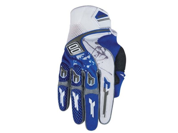 SHOT Cross Enduro Handschuhe CONTACT RUSH weiss-blau-grau  Gr. 8-13 (S-3XL)