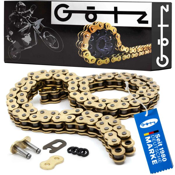 Kette X-Ring 530x100 Gold Glieder verstärkt für Quad ATV Motorrad, Enduro