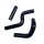 Kühlerschlauch schwarz für Kawasaki KX 80 98-00/KX 85 01-12/KX 100 98-13