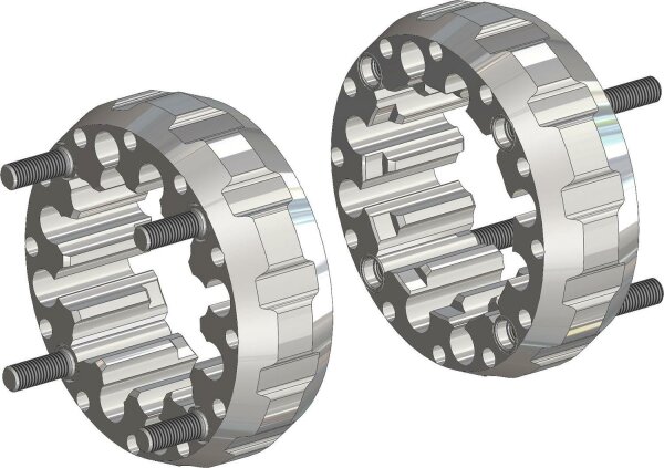 Spurverbreiterung Hard Racing KIT2 für Yamaha YFZ 450R Bj.09-19 45mm 110/115mm  poliert