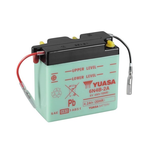 YUASA Batterie Dry Charged 6V/4Ah 6N-4B-2A