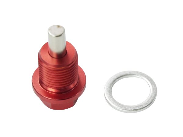Ölablassschraube für Suzuki/Husqvarna/Hyosung/Kymco/Sachs Magnet rot M14x12.5