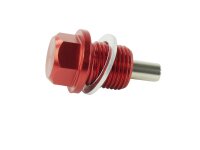 Ölablassschraube für Suzuki/Husqvarna/Hyosung/Kymco/Sachs Magnet rot M14x12.5