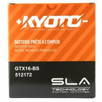 Batterie KYOTO SLA YTX16-BS - GTX16-BSf&uuml;r Suzuki VL 1500 Intruder LT-A 500 F