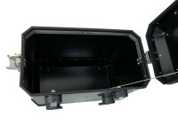 Aluminiumkoffer für BMW R1200 GS / Adventure bis Bj.2013 Edelstahlträger 38+38Liter schwarz