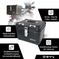 Topcase für Gilera Stalker 50 DD35 Liter Black Aluminium-Design