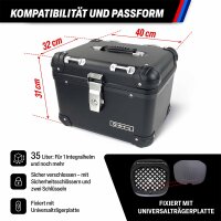 Topcase für Rex RS 900 50  im robusten 35 Liter...