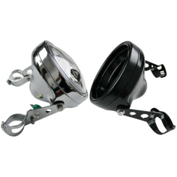 7 Zoll Scheinwerfergehäuse Halterung Schwarz/Chrom