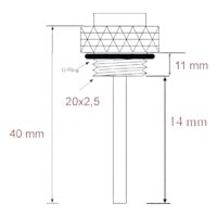 Ölthermometer für Kawasaki Honda Yamaha 20x2,5mm CBR KLX XV