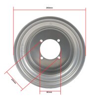 Felgen für SMC Barossa Bronco Canyon 300 500 520RR 520 RR silber Quad Komplettsatz