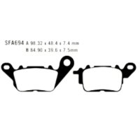 Bremsbeläge Typ FA694 Semi-Metall Roller