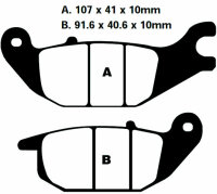 Bremsbeläge Typ FA343 Semi-Metall Motorrad