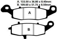 Bremsbeläge Typ FA231 Semi-Metall Motorrad