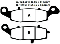 Bremsbeläge Typ FA229 Semi-Metall Motorrad