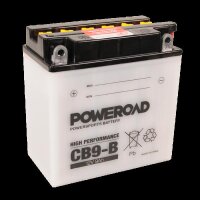 Batterie YB9-B CB9-B 50914 GM9Z-4B FB9-B 6H2P 12Volt 9 Ampere Powerroad