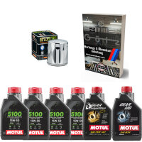 Öl Wechsel Kit Synthetic für V-Twin Harley Davidson & Buell Bj.90-22 Motul 15W50