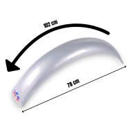 Kotflügel hinten Silber lang für Vintage Enduro...