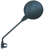 Spiegel mit Schelle schwarz E-geprüft links &...