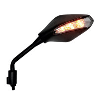 Rückspiegel links LED-Blinker schwarz E-geprüft...