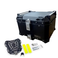 Motorradkoffer Pro3 Alu 55 L Schwarz & Topcase Halterung universal