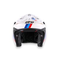 Helm Ufo Sheratan Jet für BMW weiß rot-blau XS-XL & Sonnenblende