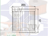 Ölfilter Hiflo HF123 für Kawasaki