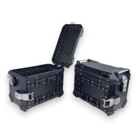 Seitenkofferer 2-Set Pro3 46 L Schwarz Alu für Motorrad