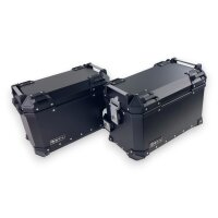 Seitenkofferer 2-Set Pro3 46 L Schwarz Alu für Motorrad
