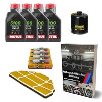 Wartungspaket für Kawasaki Ninja ZX6R 98-02 & Motul & Racing Ölfilter & Anleitung