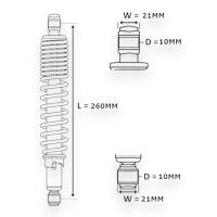 Stoßdämpfer Satz 260mm für Hercules Moped...