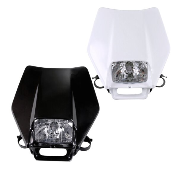 Lampenmaske mit Scheinwerfer  für KTM EXC & SX 125-500 Weiß/Schwarz UFO