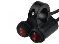 Doppelschalter universal wasserdicht für 22mm Lenker