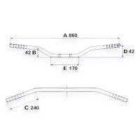 Lenker Speedfighter TRW für Kawasaki R 1200 ZRX...