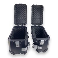 Alukofferset & Träger schwarz für BMW F 750-900 GS 35L & 46L Top & Seitenkoffer Cutout