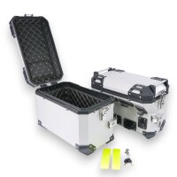 Alukofferset & Träger silber für BMW F 750-900 GS 45L & 46L Top & Seitenkoffer Cutout