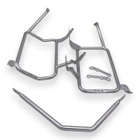 Alukofferset & Träger silber für BMW F 750-900 GS 55L & 46L Top & Seitenkoffer Cutout