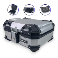 Alukofferset & Träger Silber für BMW G 310 R 22+2x46L Top & Seitenkoffer Cutout