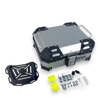 Alukofferset & Träger Silber für BMW G 310 R 22+2x46L Top & Seitenkoffer Cutout