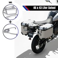 Seitenkofferset silber für Harley Davidson Pan...